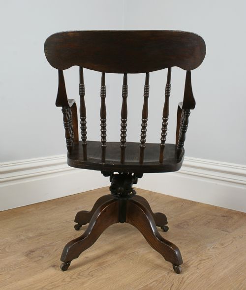 fig 10. American Ash & Elm Revolving Sheriff’s Office Armchair (Circa 1890)