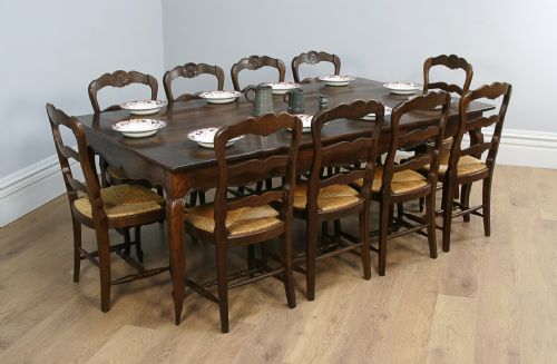 fig 1. Large French 7ft x 4ft Cherry Wood Refectory Table (Circa 1820)