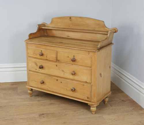 Victorian Galleried Pine Chest of Drawers (Circa 1840)