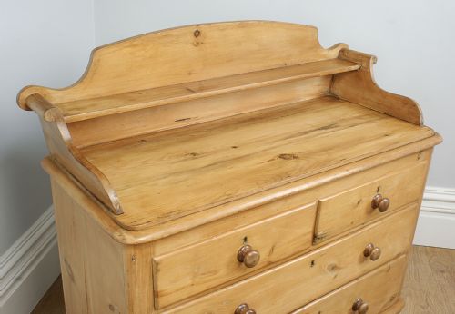 fig 4. Victorian Galleried Pine Chest of Drawers (Circa 1840)