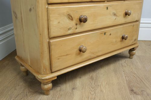 fig 5. Victorian Galleried Pine Chest of Drawers (Circa 1840)