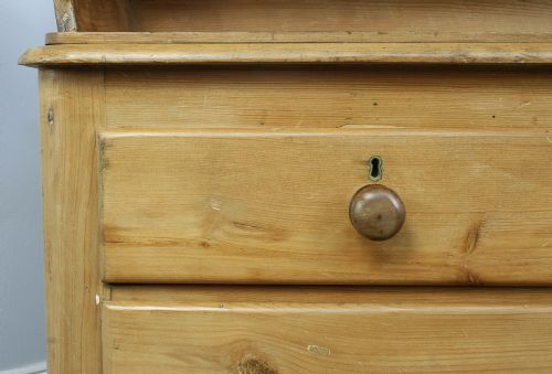 fig 7. Victorian Galleried Pine Chest of Drawers (Circa 1840)
