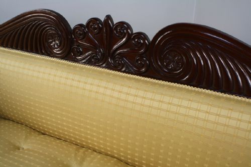 fig 4. William IV Double Scroll End Upholstered Mahogany Couch (Circa 1830)