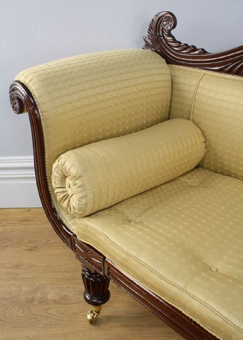 fig 5. William IV Double Scroll End Upholstered Mahogany Couch (Circa 1830)