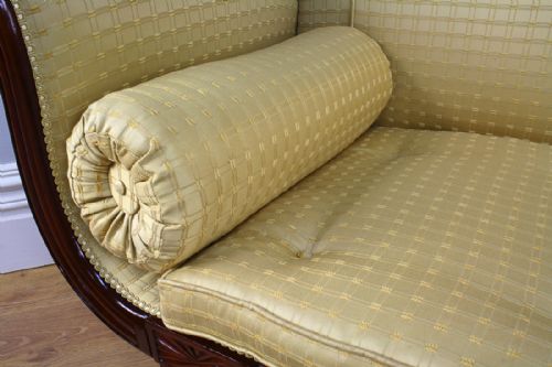 fig 6. William IV Double Scroll End Upholstered Mahogany Couch (Circa 1830)