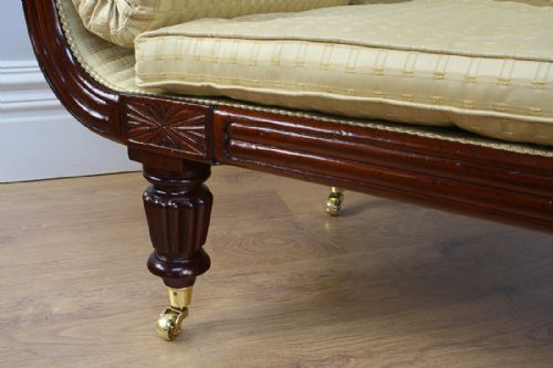 fig 7. William IV Double Scroll End Upholstered Mahogany Couch (Circa 1830)