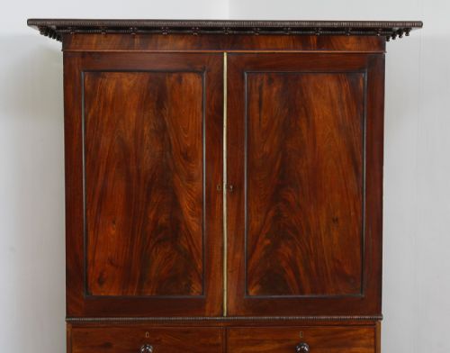 fig 2. Flame Mahogany William IV Linen Press Hanging Cupboard (Circa 1835)