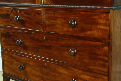 fig 8. Flame Mahogany William IV Linen Press Hanging Cupboard (Circa 1835)