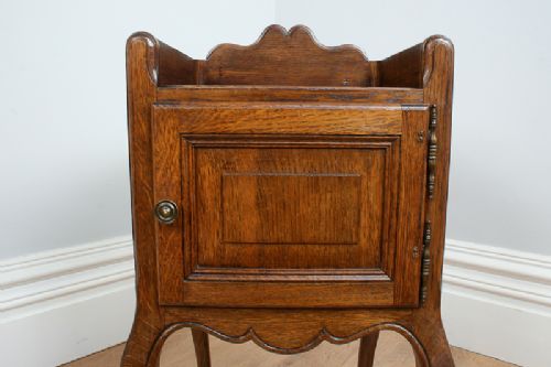 fig 6. Pair of French Louis XV1 Revival Oak Bedside Cabinets (Circa 1920)