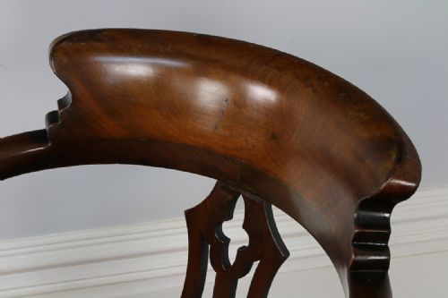 fig 2. Victorian Mahogany & Leather Revolving Office Armchair (Circa 1870)
