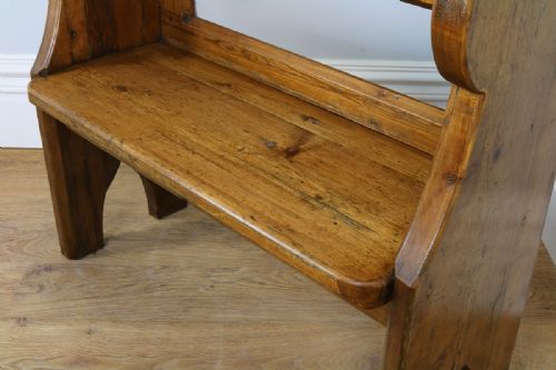 fig 3. Victorian 4ft Pine Church Pew (Circa 1860)