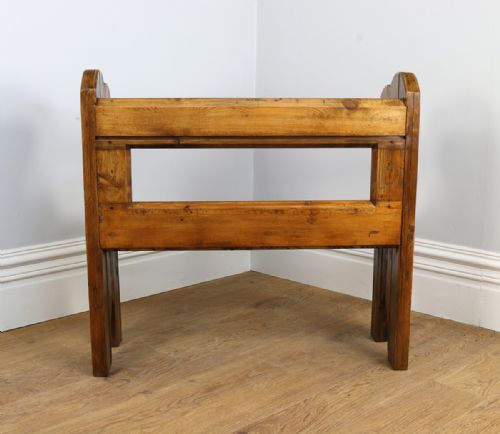 fig 6. Victorian 4ft Pine Church Pew (Circa 1860)