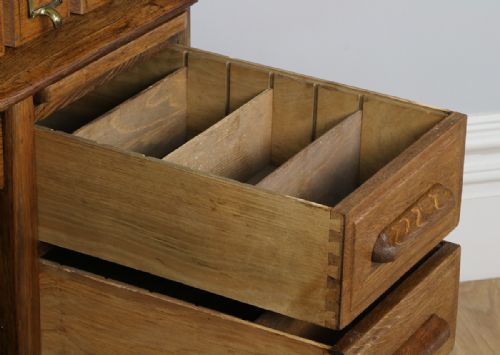 fig 10. 4ft 2” Victorian Oak Roll Top Pedestal Desk (Circa 1880)