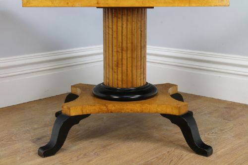 fig 8. German Art Deco Biedermeier Bird’s Eye Maple Sofa Table (Circa 1930)