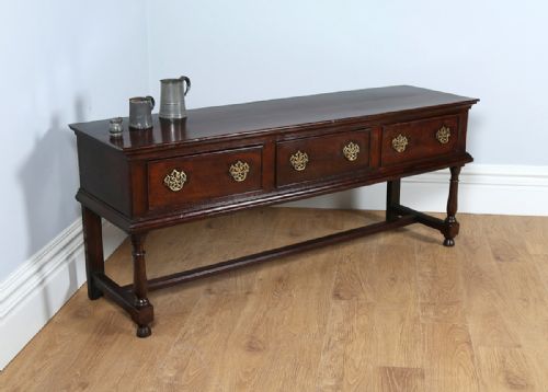 George II English Country Oak 6ft Dresser Base (Circa 1740)