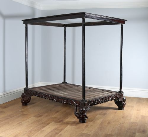 fig 3. 5ft King Size Colonial Raj Four Poster Day Bed (Circa 1800)