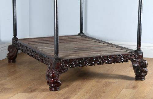 fig 4. 5ft King Size Colonial Raj Four Poster Day Bed (Circa 1800)