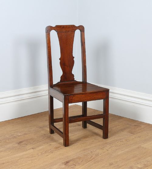 George II English Oak Country Hall Chair (Circa 1750)