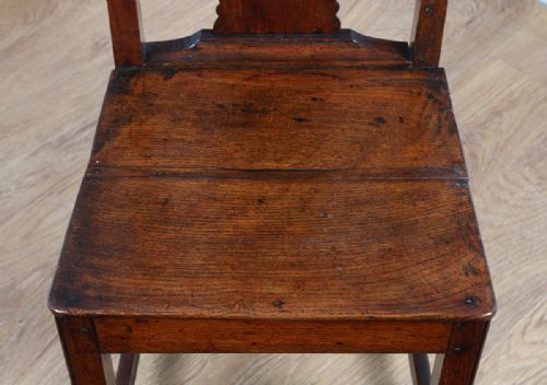 fig 4. George II English Oak Country Hall Chair (Circa 1750)