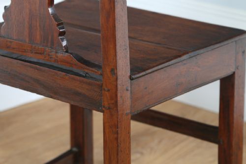 fig 10. George II English Oak Country Hall Chair (Circa 1750)