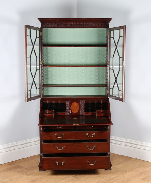 fig 2. George III Chippendale Revival Mahogany Bureau Bookcase (Circa 1880)