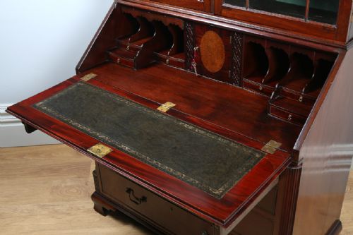fig 6. George III Chippendale Revival Mahogany Bureau Bookcase (Circa 1880)