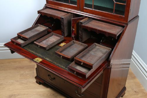 fig 7. George III Chippendale Revival Mahogany Bureau Bookcase (Circa 1880)