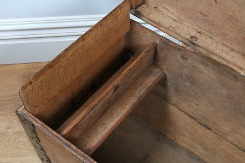 fig 8. Oak Iron Strap Travelling Trunk from the Low Countries (Circa 1730)