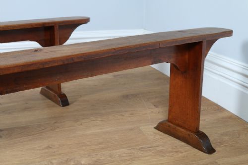 fig 3. Pair of 6ft 7” French Provincial Cherry Wood Benches (Circa 1840)