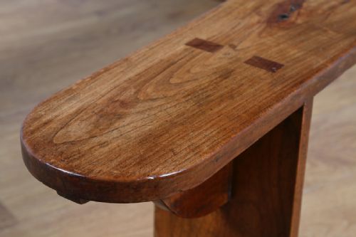 fig 6. Pair of 6ft 7” French Provincial Cherry Wood Benches (Circa 1840)