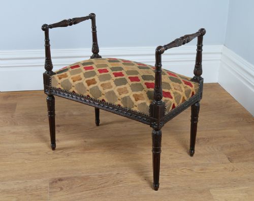 French Carved Ebonised Beech Stool (Circa 1860)