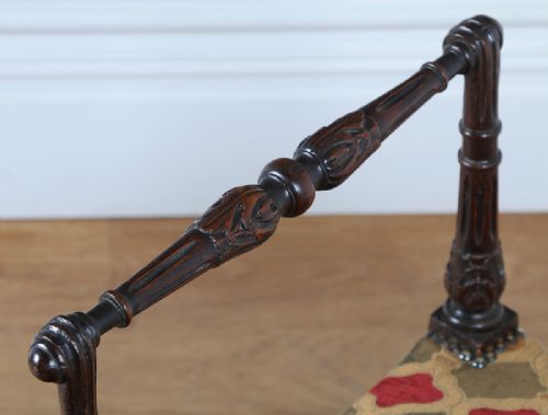 fig 4. French Carved Ebonised Beech Stool (Circa 1860)