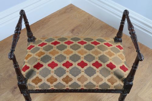 fig 5. French Carved Ebonised Beech Stool (Circa 1860)