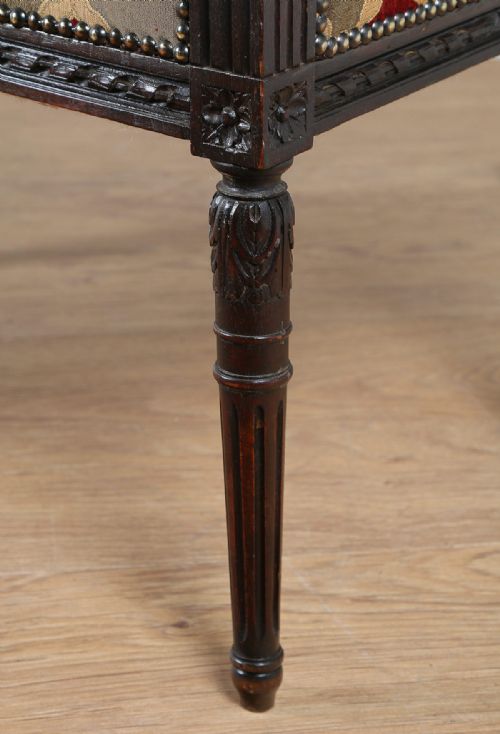 fig 7. French Carved Ebonised Beech Stool (Circa 1860)
