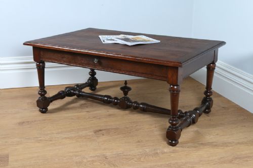 French Provincial Oak Rectangular Coffee Table (Circa 1850)
