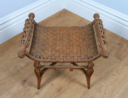 fig 4. English Victorian Wicker Rattan Stool (Circa 1880)