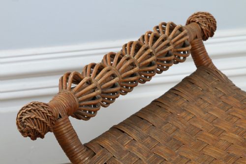 fig 5. English Victorian Wicker Rattan Stool (Circa 1880)