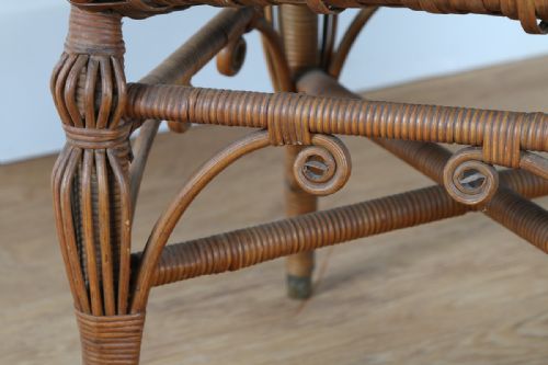 fig 9. English Victorian Wicker Rattan Stool (Circa 1880)