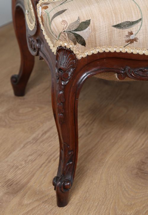 fig 8. French Louis XVI Revival Walnut Three Piece Couch Settee Sofa Armchairs Living Drawing Room Suite (Circa 1850)