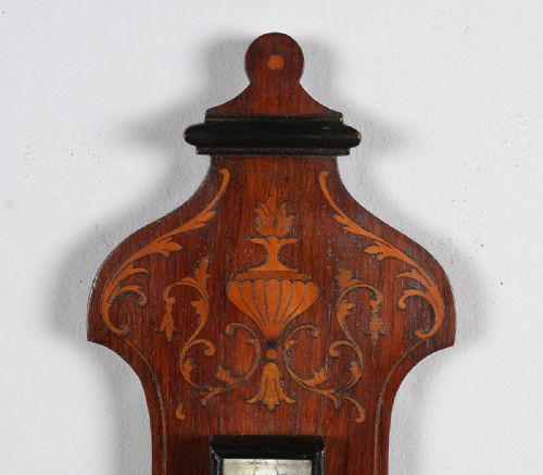 fig 1. Edwardian Inlaid Rosewood Aneroid Barometer (Circa 1900)