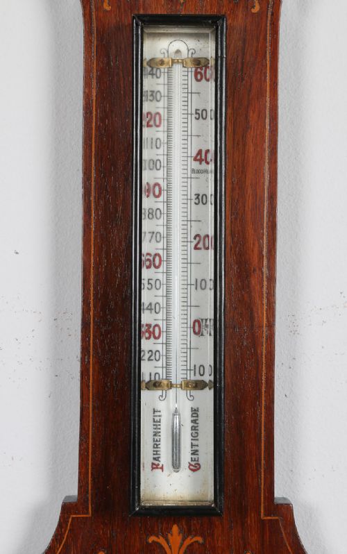 fig 2. Edwardian Inlaid Rosewood Aneroid Barometer (Circa 1900)