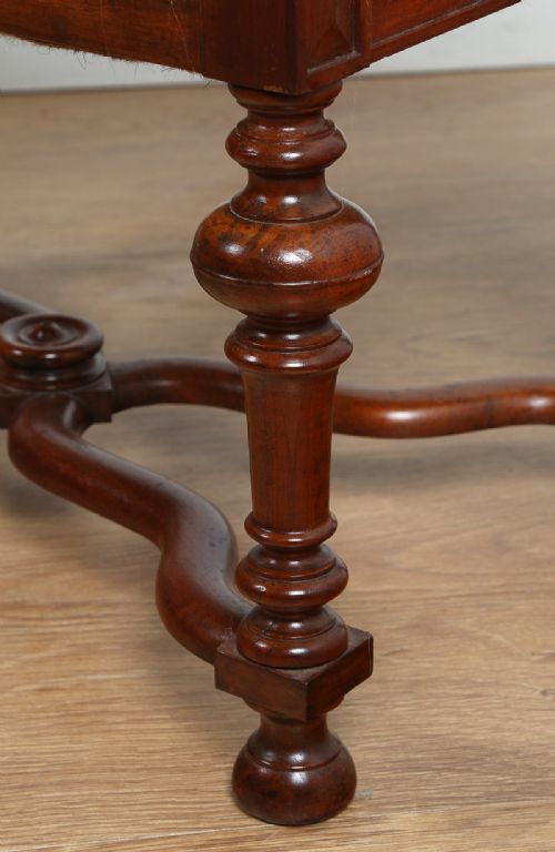 fig 9. French Upholstered Walnut Carolean Revival Stool (c.1880)