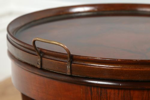 fig 5. Edwardian Burr Walnut Glass Coffee Table & Serving Tray (Circa 1900)