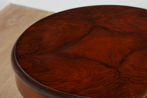 fig 7. Edwardian Burr Walnut Glass Coffee Table & Serving Tray (Circa 1900)