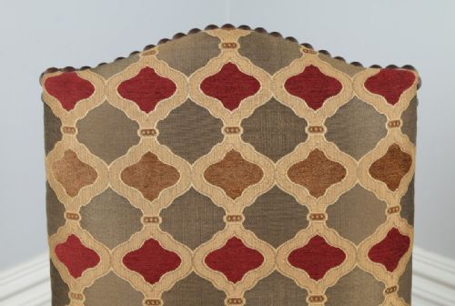 fig 7. Set of 12 French Carolean Revival Upholstered Oak High Back Dining Chairs (Circa 1910)