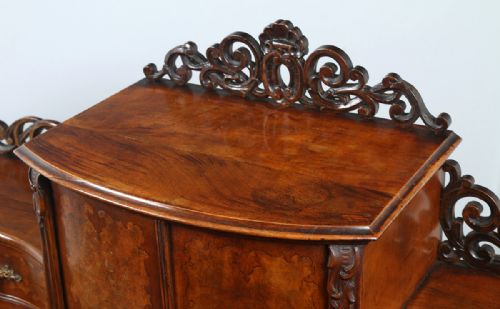 fig 5. Louis XV French Walnut & Leather Bonheur Du Jour Writing Desk Table (Circa 1860)
