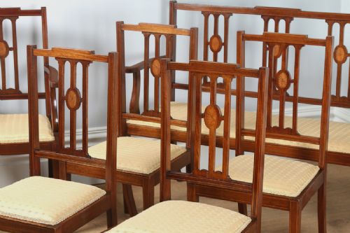 fig 1. Edwardian Inlaid Mahogany 7 Piece Parlour Suite (Circa 1900)