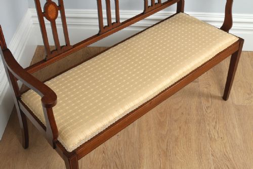 fig 3. Edwardian Inlaid Mahogany Salon Couch (Circa 1900)