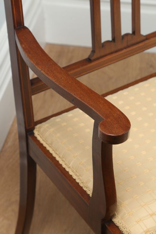 fig 4. Edwardian Inlaid Mahogany Salon Couch (Circa 1900)