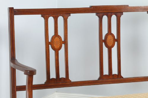 fig 5. Edwardian Inlaid Mahogany Salon Couch (Circa 1900)